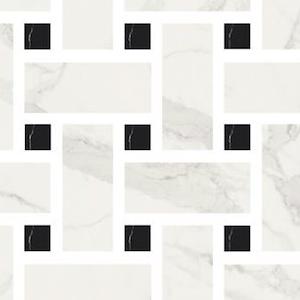 BIANCO STATUARIO EFFECT MOSAICO WEAVE