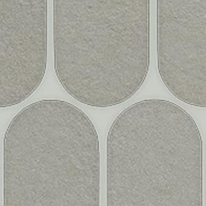 Mosaico Ovale Grigio Coccio